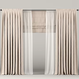 Modern curtain roller shutter 3d model