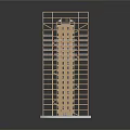 Urban High Rise Building Model With Construction Scaffold And Structural Details 3d model
