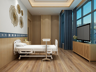 New Chinese Ward Hospital Rehabilitation Ward 3d model