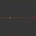 Wooden Paddle With Red Blue Striped Blade And White Handle Design