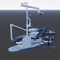 Professional Dental Medical Equipment Integrated Treatment Chair With Adjustable Seat LED Light And Instrument Tray