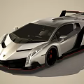 Sleek Silver And Black Sports Car With Red Accents And Aerodynamic Design