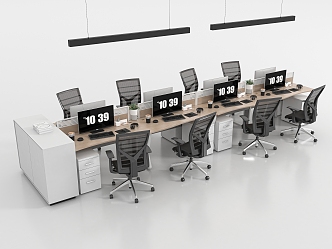 Modern office desk and chair office desk and chair combination 3d model