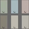 Minimalist Wall Panels With Decorative Round Buttons In Various Soft Colors