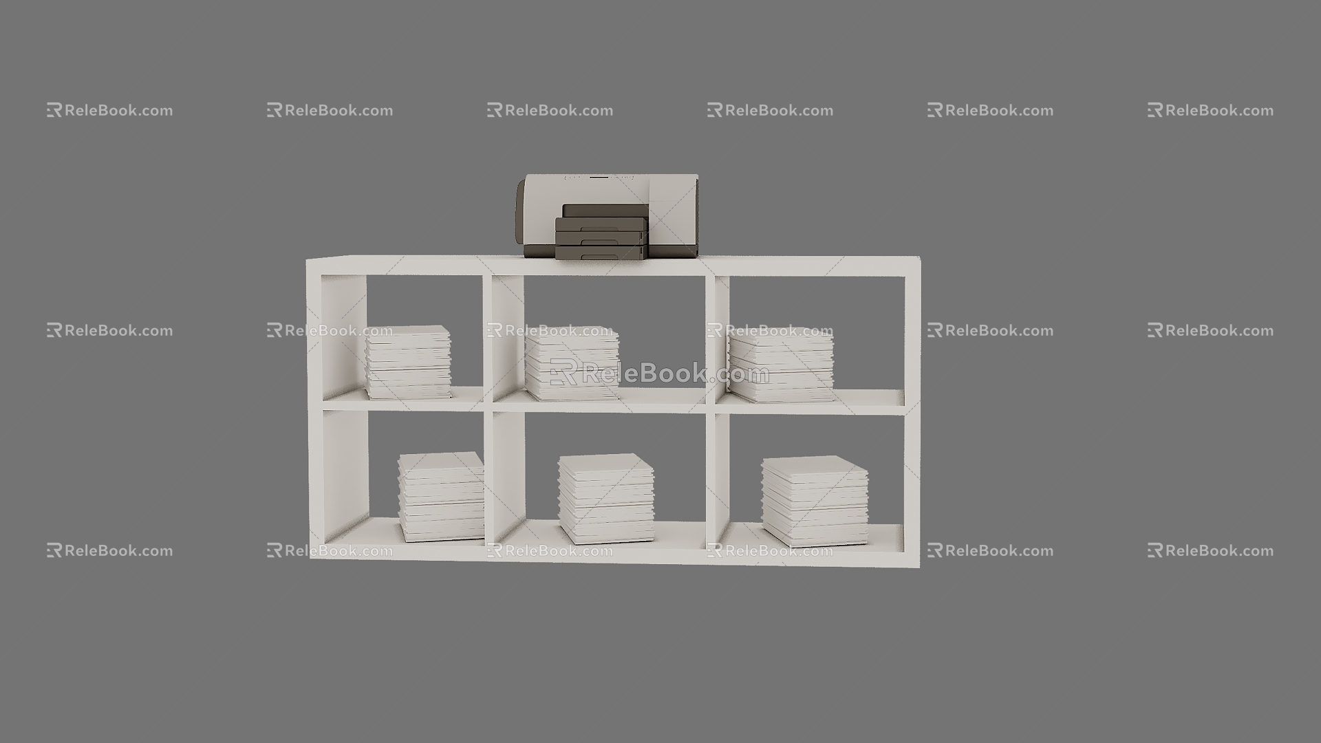 Modern office cabinet printer 3d model