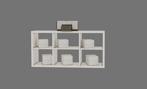 Modern office cabinet printer 3d model