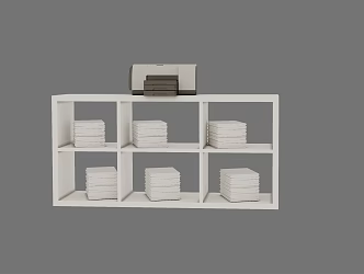 Modern office cabinet printer 3d model