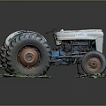 Vintage Tractor Model With Large Wheels Green Base And Detailed Design