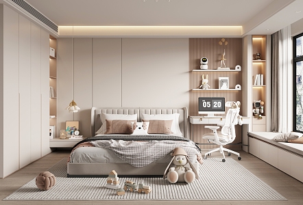 Modern Girls Children's Room 3d model