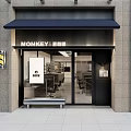 Modern Hair Salon Interior Exterior Design With Barber Chairs Mirrors Cabinets And Signage