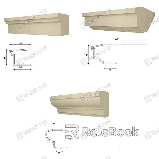 Simple European gypsum line gypsum line combination model