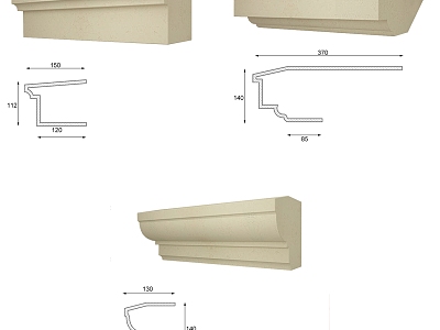 Simple European gypsum line gypsum line combination model