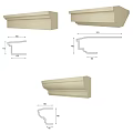 Simple European gypsum line gypsum line combination 3d model