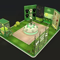 Green Tennis Themed Photo Check in Spot With Branded Vending Machine And Decorations