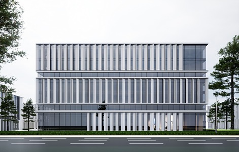 Modern Industrial Factory Building Multi-storey Factory Building Modern Factory Building Square Factory Building Multi-storey Office 3d model