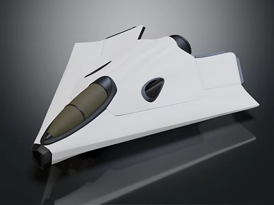 Futuristic White Passenger Aircraft With Sleek Design And 3D Model Concept 3d model