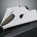 Futuristic White Passenger Aircraft With Sleek Design And 3D Model Concept