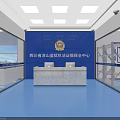 Law Enforcement Evidence Preservation Service Hall Interior With White Reception Desk And Glass Doors