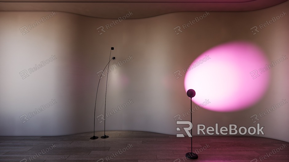 Floor lamp modeling lamp sunset lamp with light model