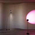 Floor lamp modeling lamp sunset lamp with light 3d model