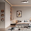 Cozy Kids Room Interior Design With Bed Rug Toys Desk Bookshelf And Stuffed Animals