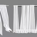 White Modern Curtains Home Decor Window Treatment With Pleated Fabric Design And Style