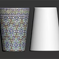 Elegant Cups Featuring Colorful And Silver Intricate Floral Patterns