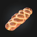 Golden Braided Bread With Shiny Crust And Soft Fluffy Texture