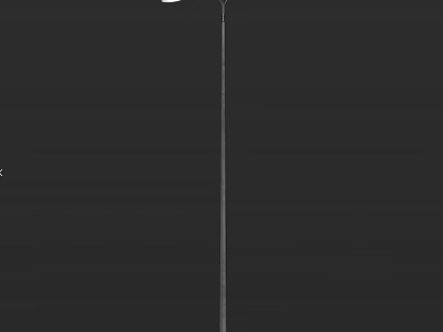 Modern Metal Outdoor Light Pole With Single Head For Street Lighting Applications 3d model