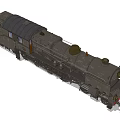 Vintage Steam Train Locomotive With Classic Boiler Smokestack And Metal Wheels