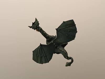 Mythical Dragon Game And Movie Character With Detailed Wings And Scaled Body 3d model