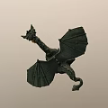 Mythical Dragon Game And Movie Character With Detailed Wings And Scaled Body