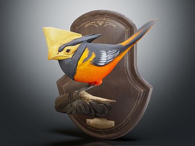 Modern Birds 3d model