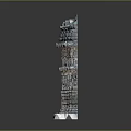 Ancient Temple Scenery With Multi Tiered Structure Intricate Carvings Snow Covered Dark Background Reflection