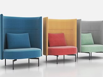 Modern Office Leisure Sofa Chair Single Sofa Chair Partition Sofa Chair 3d model