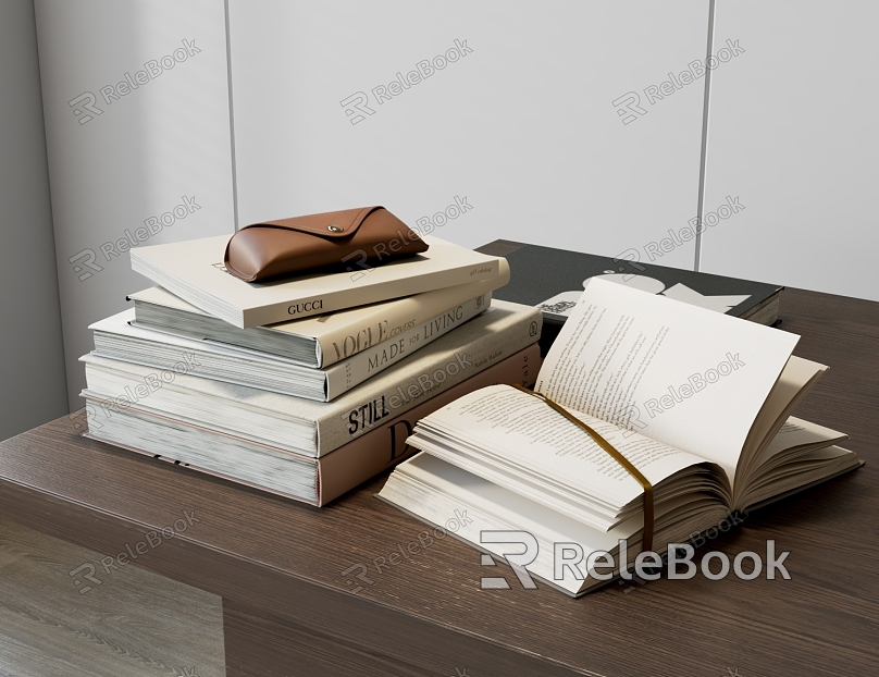 Modern Books, Books, Ornaments, Books, Magazines, Newspapers and Periodicals model