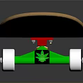 Colorful Checkered Skateboard Deck Design With White Wheels And Smooth Surface