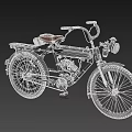 Vintage Bicycle With Classic Headlight Leather Seat And Mechanical Parts
