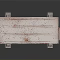 Rusted Air Conditioner Outdoor Unit With Fan And Blue Logo