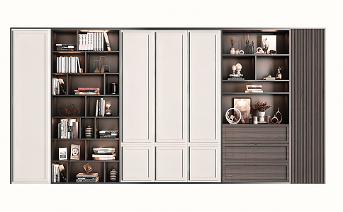 Modern Bookcase Simple Bookcase 3d model