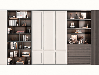 Modern Bookcase Simple Bookcase 3d model