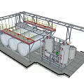 Industrial Processing Equipment Featuring Stainless Steel Tanks Piping And Modular Frame Structure