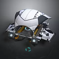 Space Exploration Lander Craft With Solar Panel Design And Mechanical Structure
