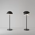 Modern Minimalist Lamp Combination With Black Base White Shade And Sleek Design