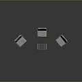Modern Table and Chair Set with Three Chairs and Grid Top Table in Simple Style