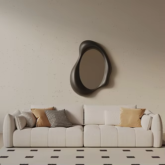 Modern three-seat sofa 3d model