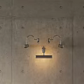 Modern Wall Lamp Design On Concrete Wall With Curved Arms And Sleek Light