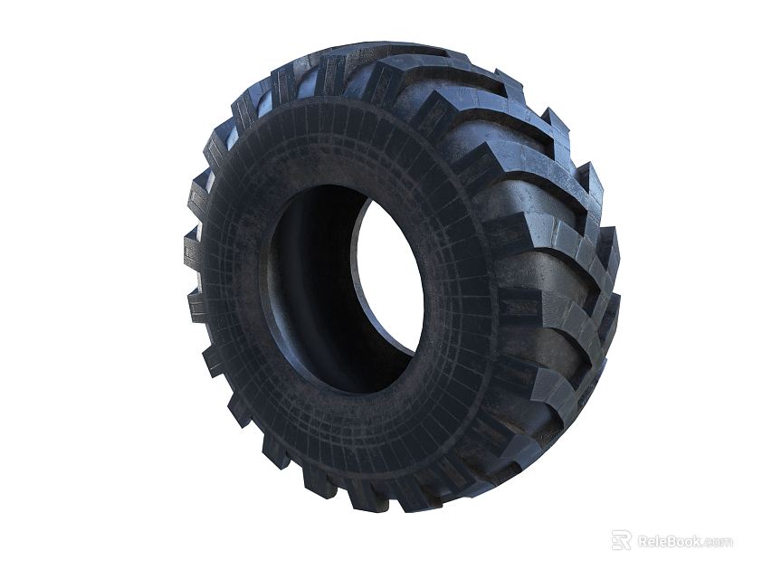 Heavy Duty Tire With Deep Tread Rugged Design Reinforced Structure And Durable Rubber Compound 3d model 