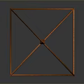 Orange Pyramid Furniture With Metal Frame Square Base And Hanging Ornament
