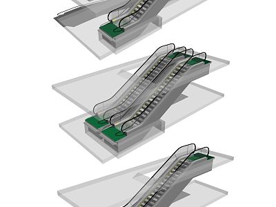 Modern Elevator Escalator Elevator Mall Elevator model